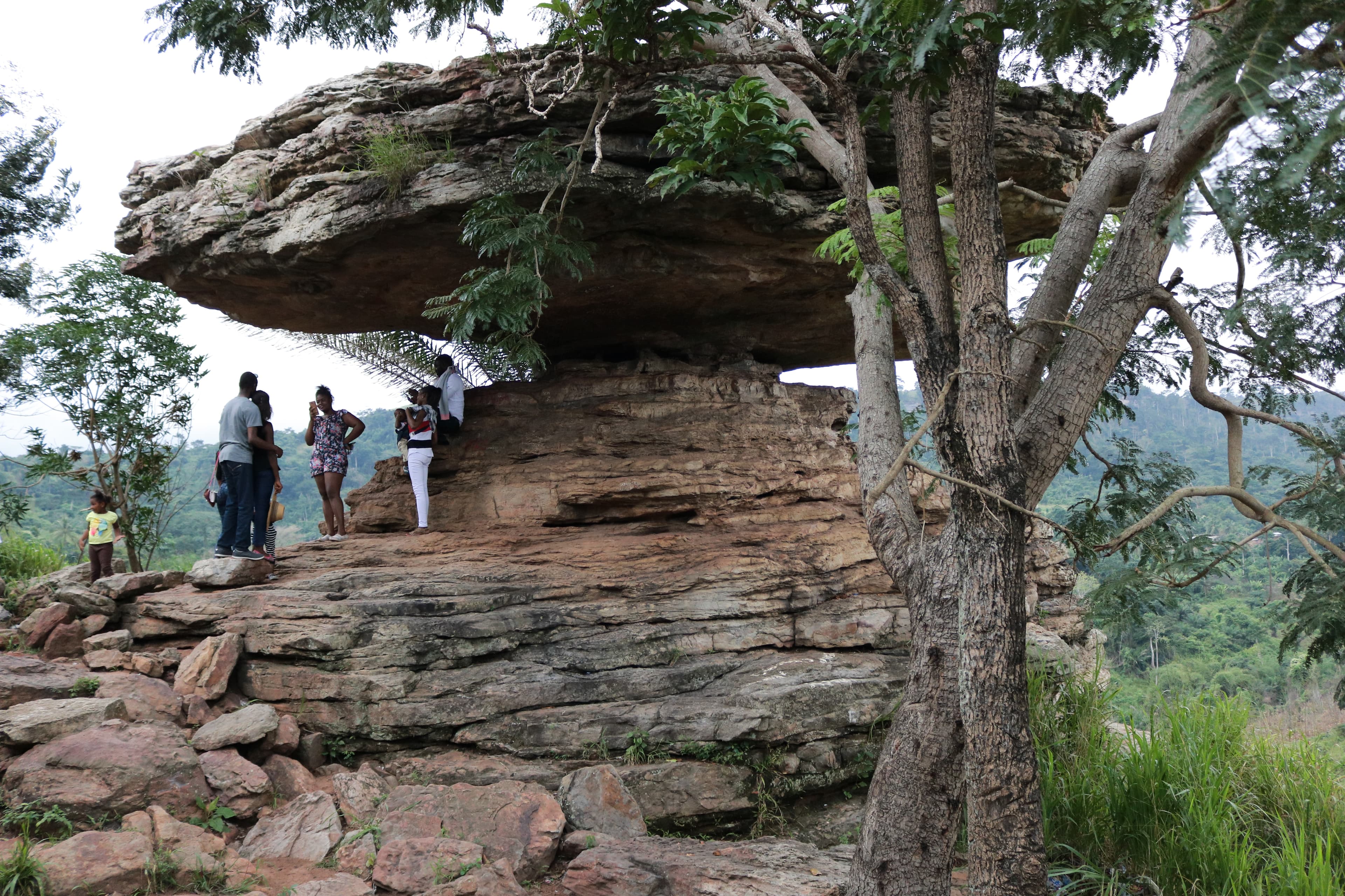 Umbrella Rock at Boti Falls, Eastern Region